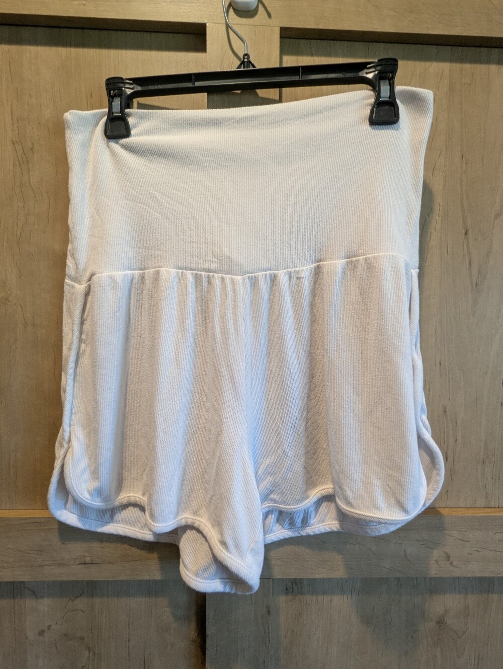 Hatch Maternity White Soft Shorts